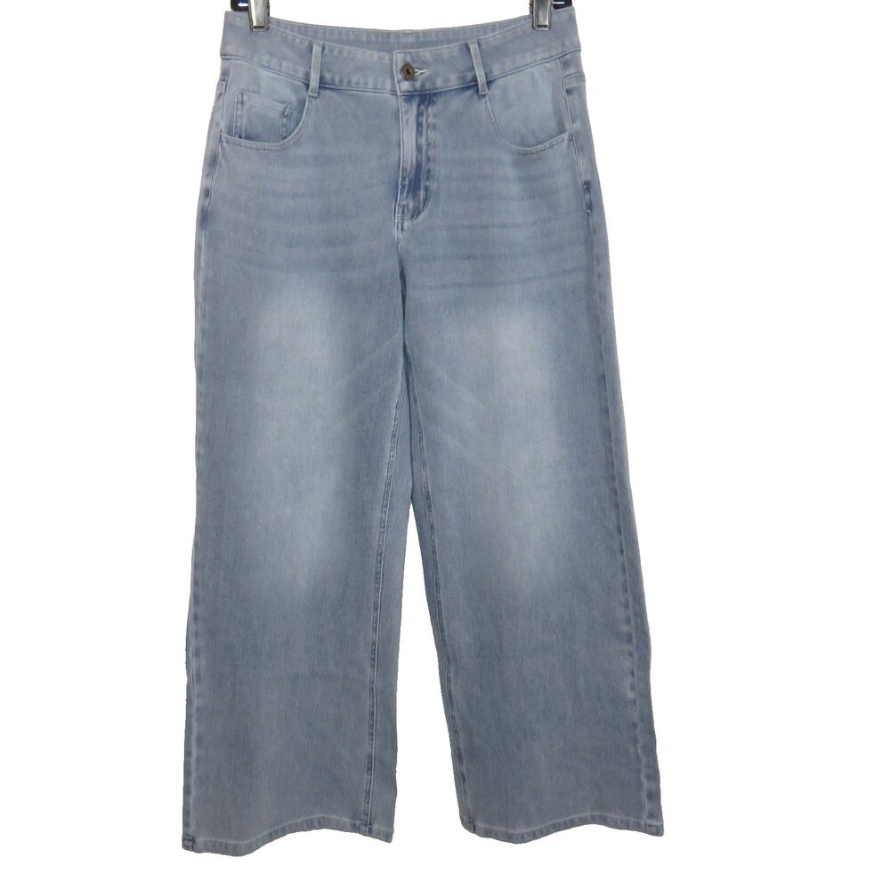 Halara Flex Low Rise Multi Pocket Washed Baggy Wide Leg Jeans Size Medium